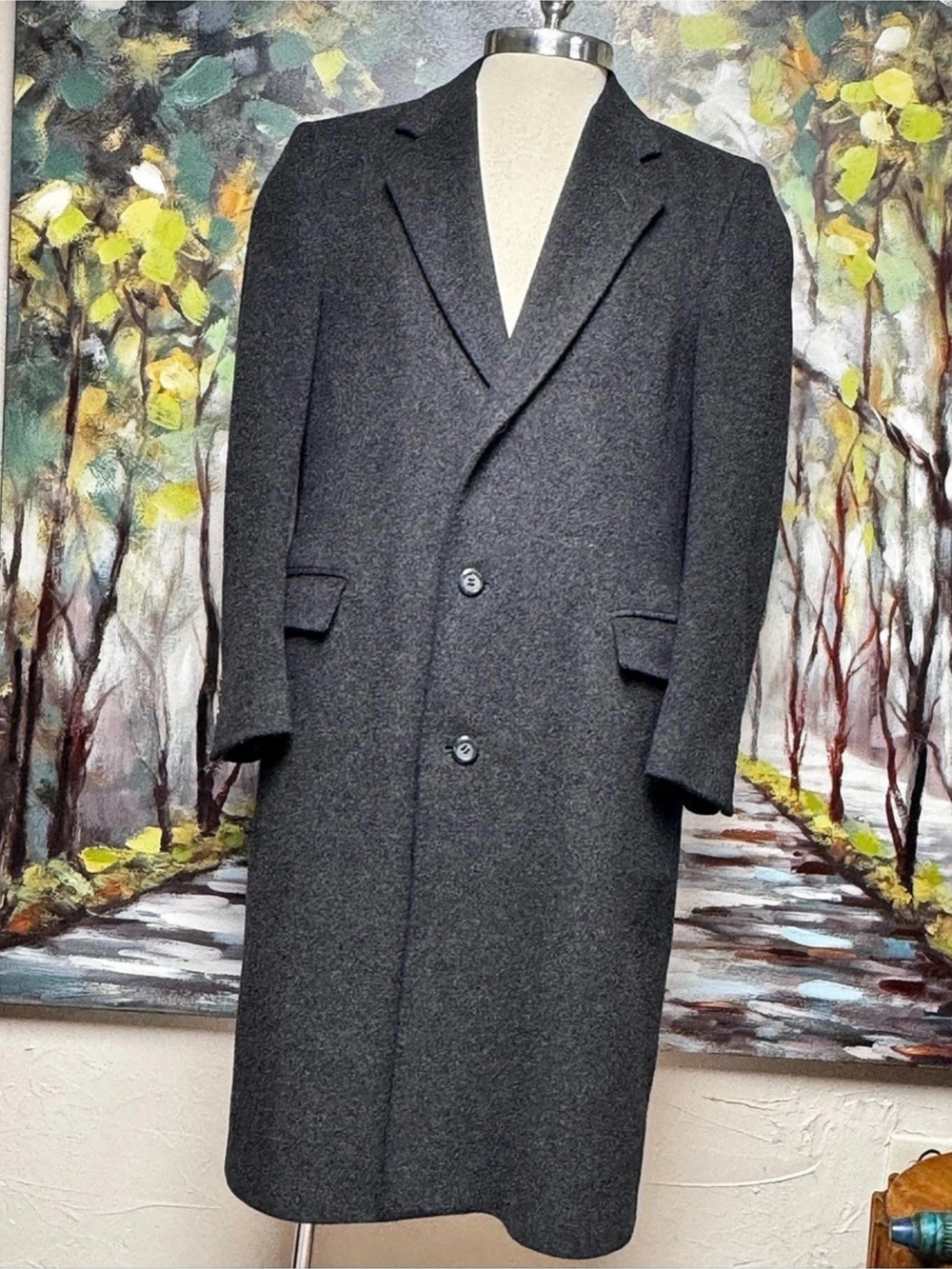 diSilver New York Roma Cashmere Blend Gray Long Coat